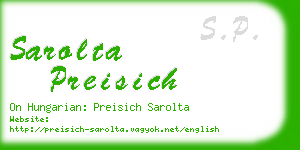 sarolta preisich business card